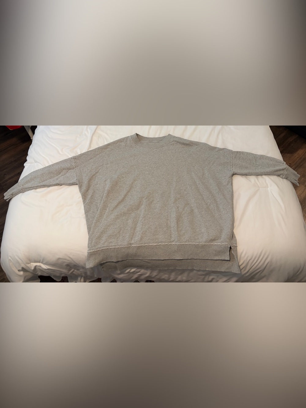 Aerie grey oversized Crewneck with back detailing size medium